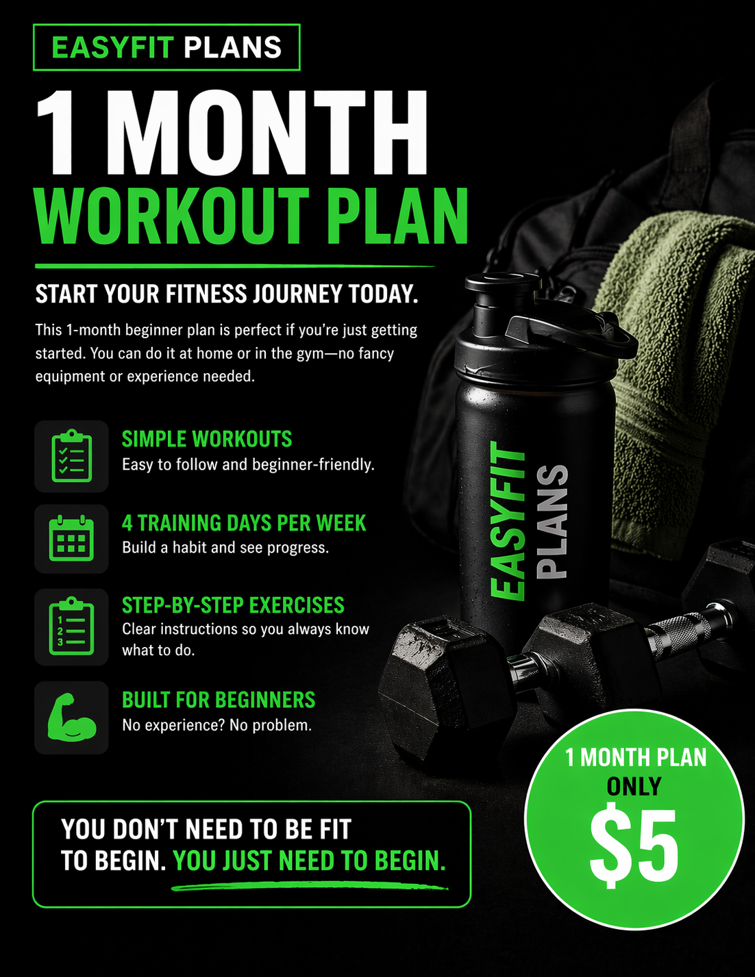 1-Month Beginner Workout Plan